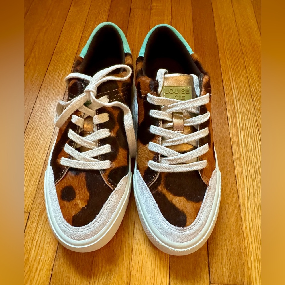 Louise et Cie Baraz Animal Print Calf Hair Sneaker - size 6.5/37. Brand New!